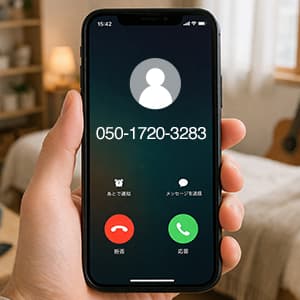 「05017203283」は東急カードから着信